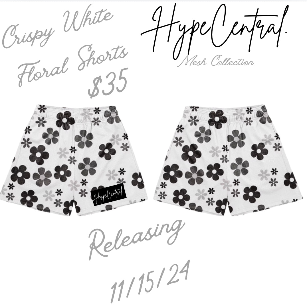 Crispy White HypeCentral. Floral Shorts! Coming Soon!!